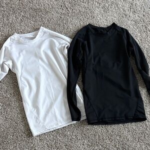 Kids Long Sleeve Shirt Set - Black and White